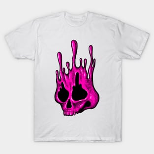 Pink Melting Skull T-Shirt